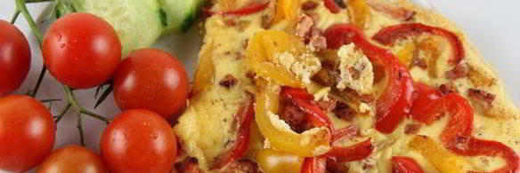 омлет с ветчиной и сладким перцем