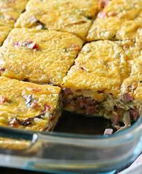 Омлет с ветчиной в духовке