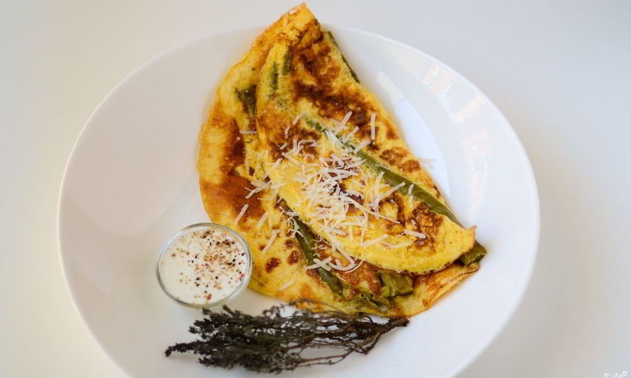 Рецепт омлета со спаржей