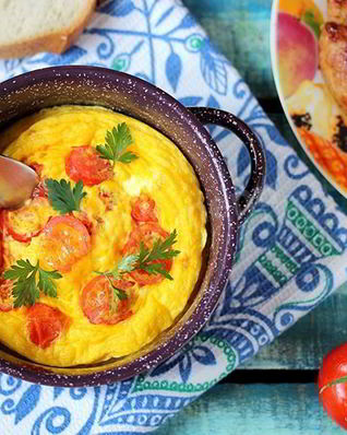 Омлет в кружке в микроволновке