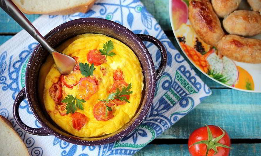 Рецепт омлета в кружке в микроволновке