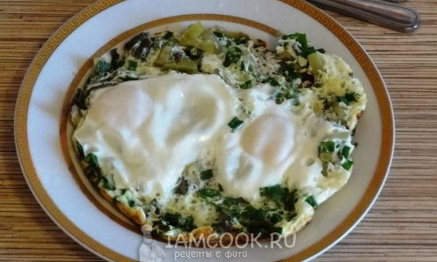 Рецепт омлета весеннего с зеленью