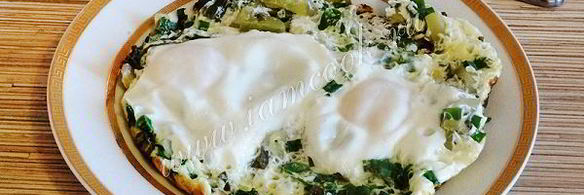 омлет весенний с зеленью