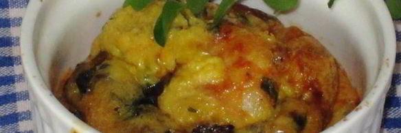 омлетики с креветками и грибами