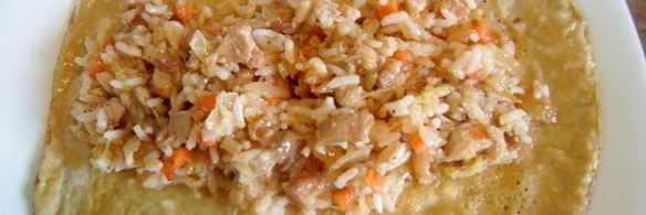 омурайсу — японский омлет c рисом и курицей