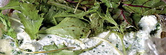 рулеты из тонкого омлета с сыром и травами