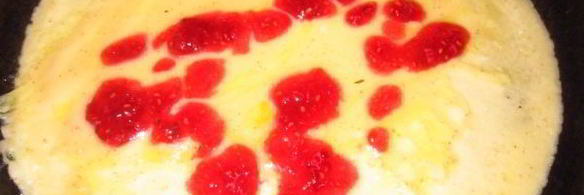 сладкий омлет с манной крупой