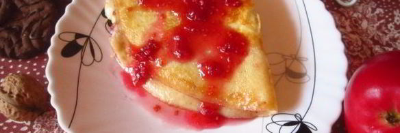 сладкий омлет с манной крупой