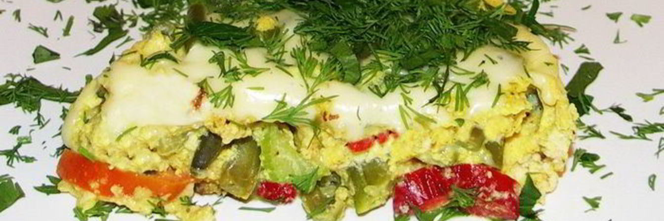 Сырный омлет со стручковой фасолью