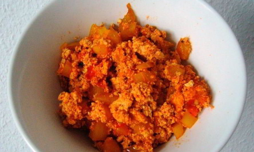 Рецепт веганского омлета с овощами