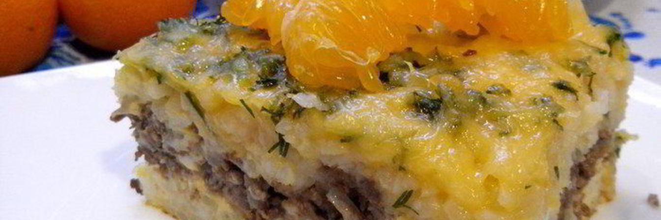 Вкусный мясной омлет в духовке