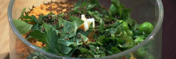 паштет и фалафель из зеленого горошка