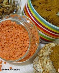 Паштет из чечевицы с курагой