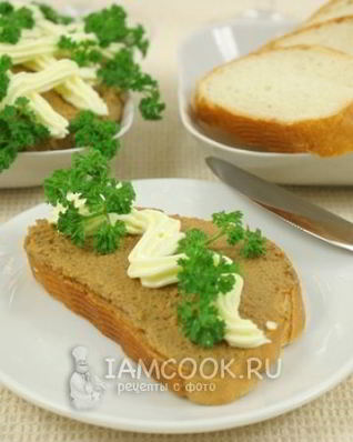 Паштет из говяжьей печени со сливочным маслом