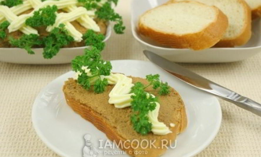 Рецепт паштета из говяжьей печени со сливочным маслом