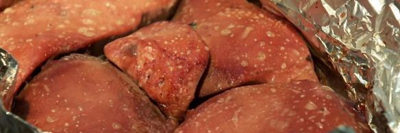 паштет из индюшачьей печенки с вареньем из кислых томатов