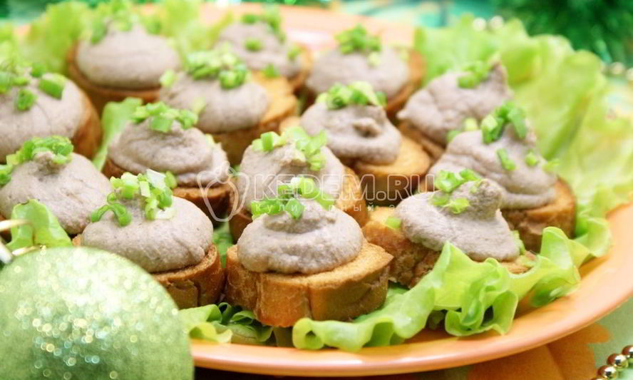 Рецепт паштета из куриной печени праздничный
