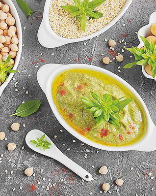 Паштет из нута со шпинатом