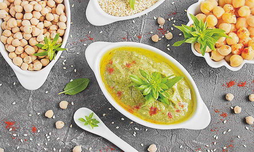 Рецепт паштета из нута со шпинатом