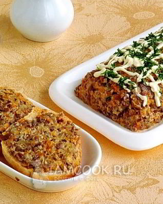 Паштет из опят с овощами
