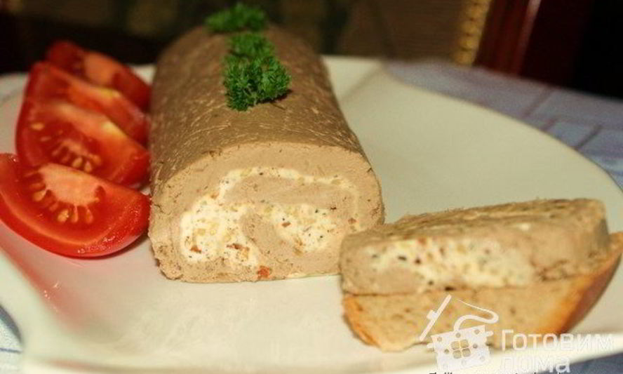 Рецепт паштета из печени с маслом и орехами