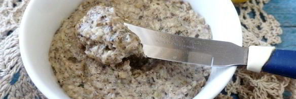 паштет из шампиньонов и моцареллы