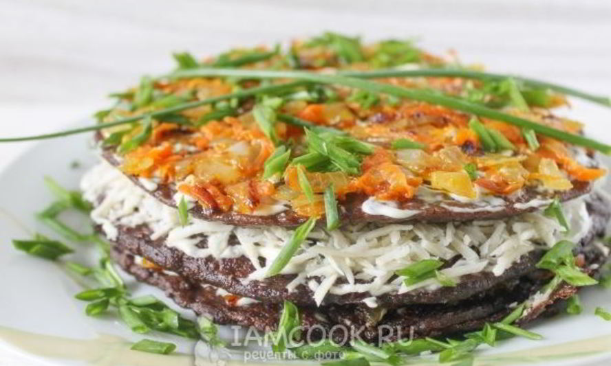 Рецепт печеночного торта из свиной печени