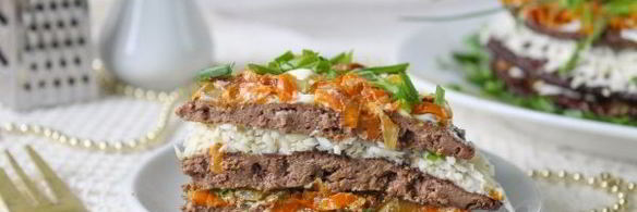 печеночный торт из свиной печени