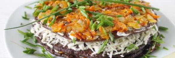 печеночный торт из свиной печени
