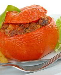 Печеные помидоры с печенью индейки и розмарином