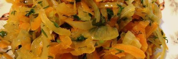 постная закуска из лука и моркови