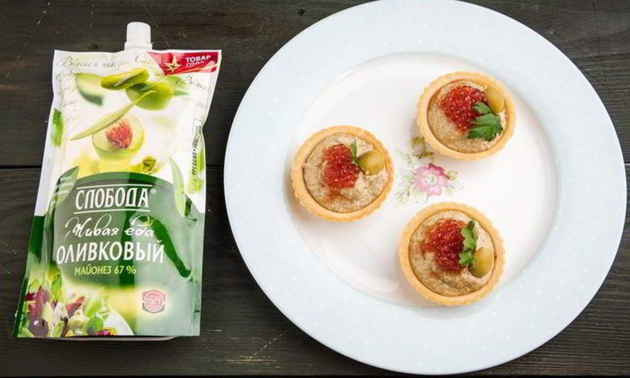 Рецепт праздничной закуски с красной икрой