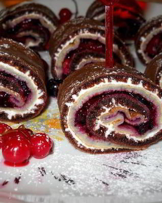 Блинные роллы Инь и янь с двойной начинкой