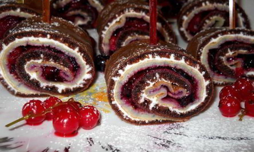 Рецепт блинных роллов инь и янь с двойной начинкой