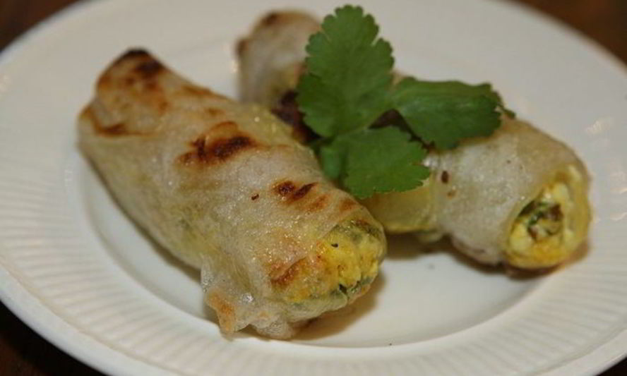 Рецепт домашних спринг-роллы с творогом, тмином и карри