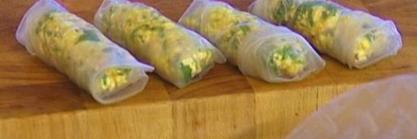 домашние спринг-роллы с творогом, тмином и карри