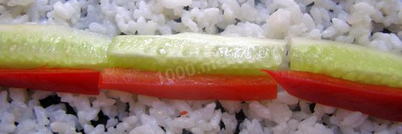 постные роллы с огурцом