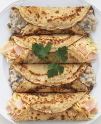 Роллы из блинов