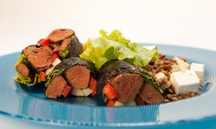 Рецепт роллов из говяжьей печенки с чечевицей