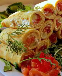 Роллы из омлета