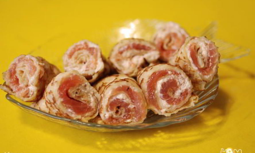 Рецепт роллов по-русски с красной рыбой