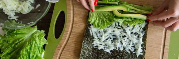 роллы с кольраби