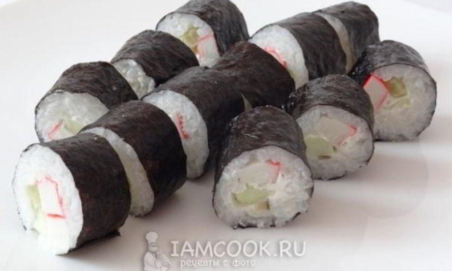 Рецепт роллов с крабовыми палочками