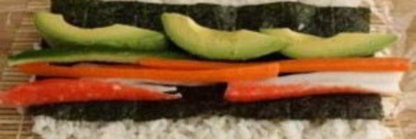 роллы с кунжутом