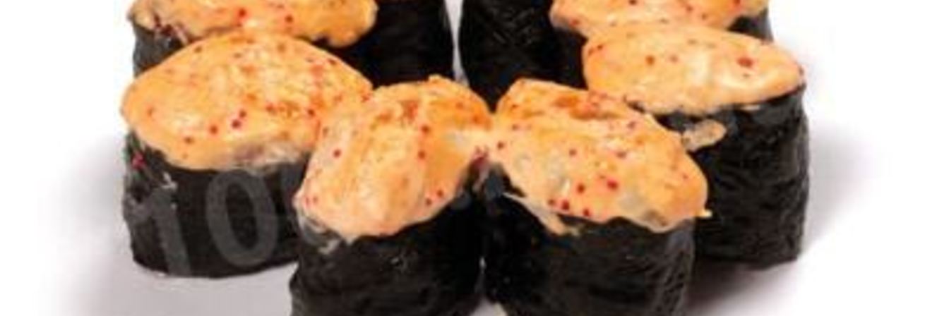 Роллы с лососем и креветками в духовке