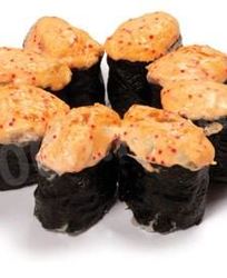 Роллы с лососем и креветками в духовке