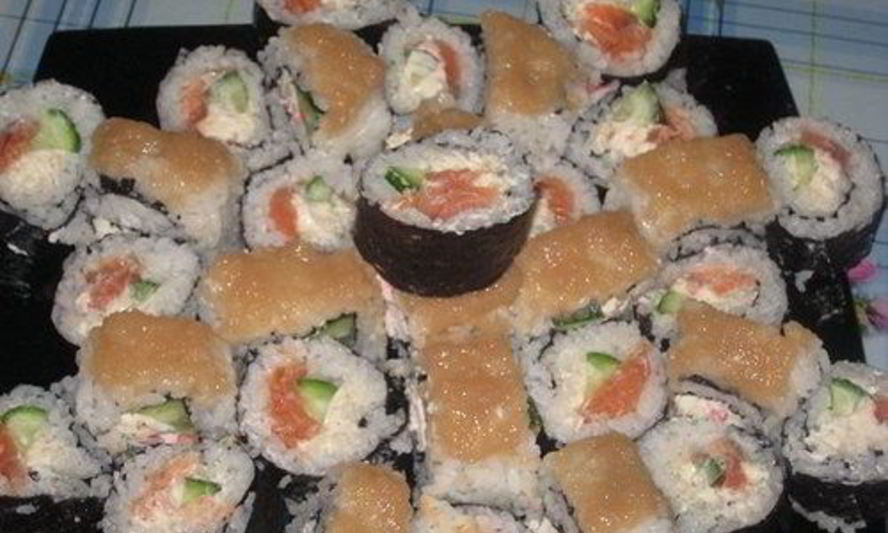 Рецепт роллов с нежным творожным сыром