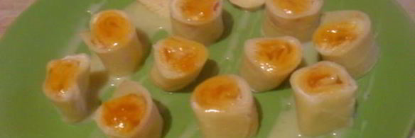 роллы с творожным кремом