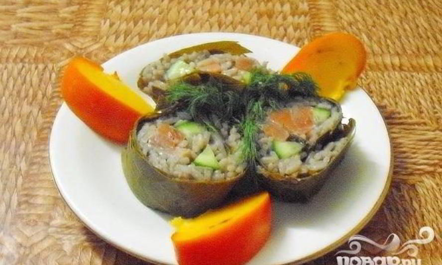 Рецепт роллов с виноградными листьями