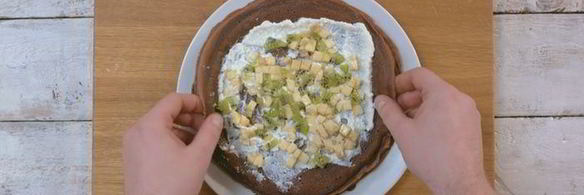 сладкие блинные роллы